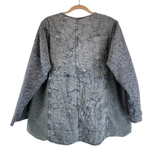 PARSLEY & SAGE Reversible Mixed Media Patchwork Quilted Jacket Embroidered XL - Picture 11 of 14